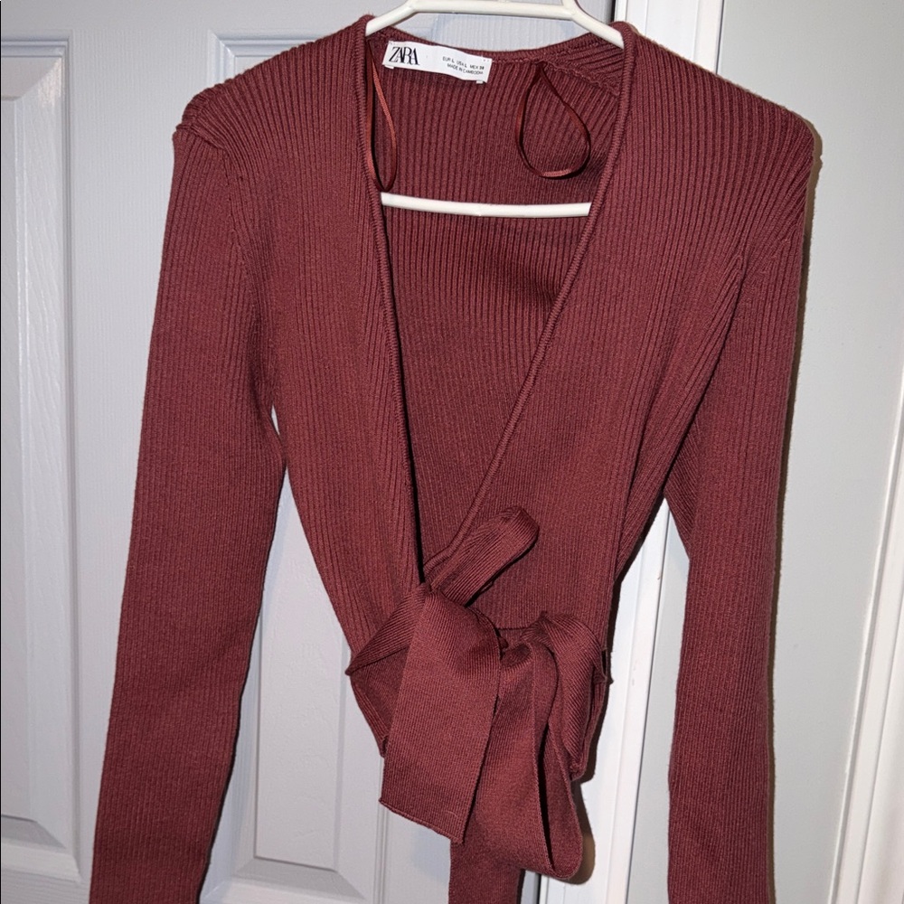 Zara Women's Brick Red Cardigan